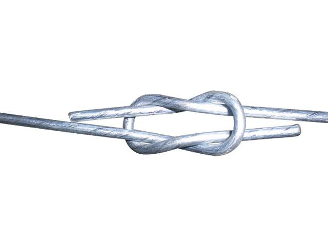 Two cotton bale tie wire are connected together.