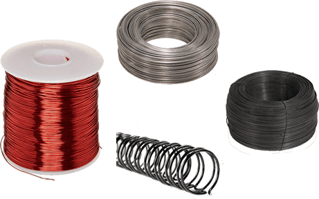 A combination of copper wire, stainless steel wire, carbon steel wire and spring wire.