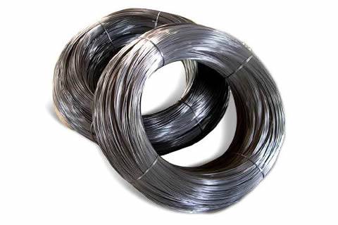 Two small coil of galvanized spring wire.